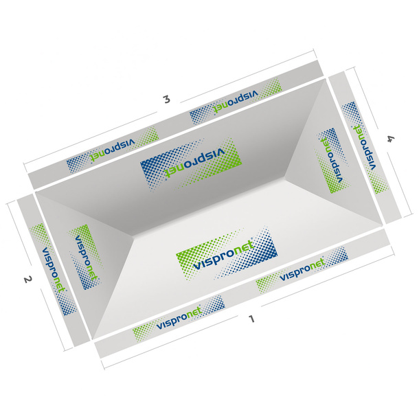 Pop-up pavilion 3 x 6 m, top view