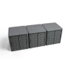 Flatcube - foldable seat cube made of recycled PP material