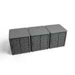 Flatcube - foldable seat cube made of recycled PP material