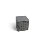 Flatcube - foldable seat cube made from recycled PP material