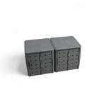 Flatcube - foldable seat cube made of recycled PP material