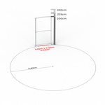 Technical dimensions: Lightbox Flex Curved 100 cm