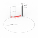 Technical dimensions: Lightbox Flex Curved 200 cm