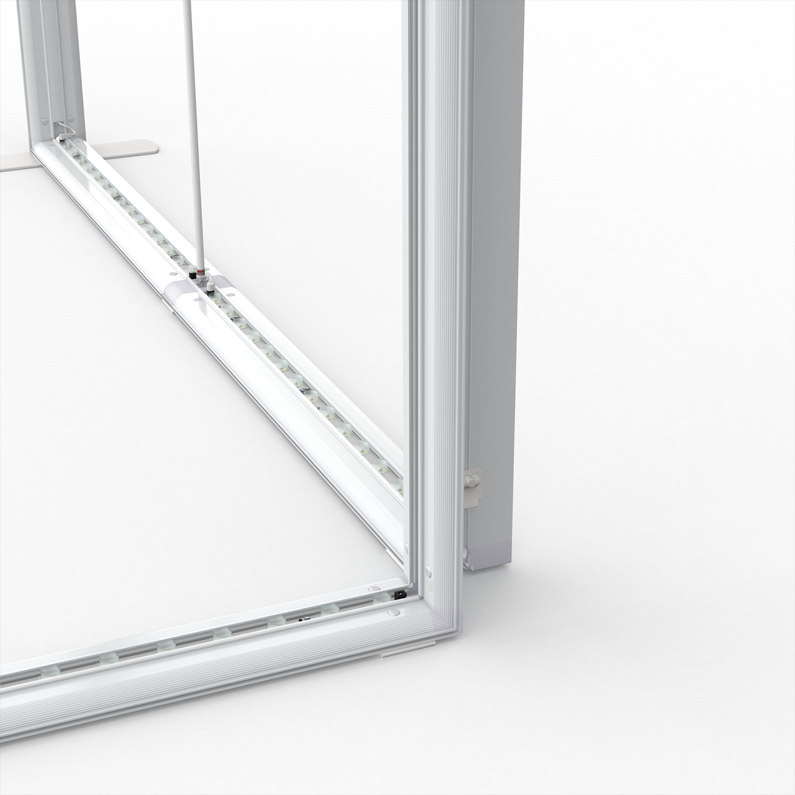Corner module, detail: feet 90° connection