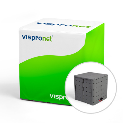 Flat cube with printed cover