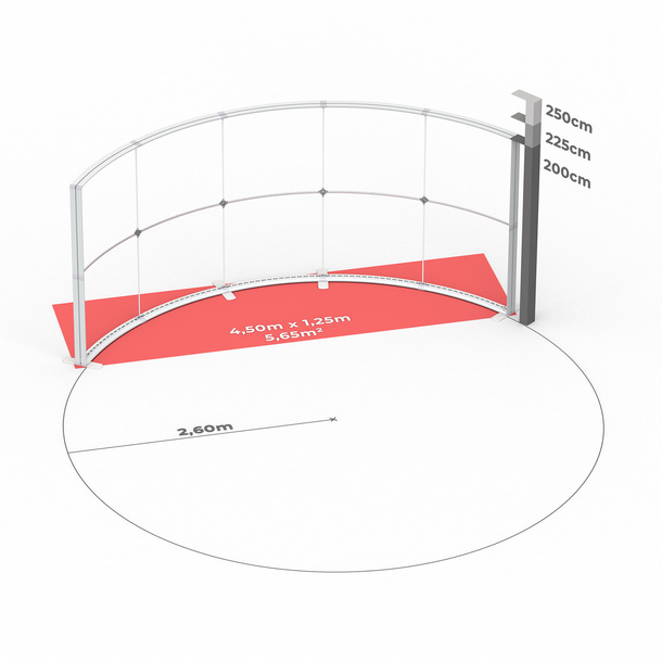 Technical dimensions: Lightbox Flex Curved 500 cm