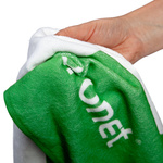 Front side made of high-quality, recycled microfiber – customizable printing available