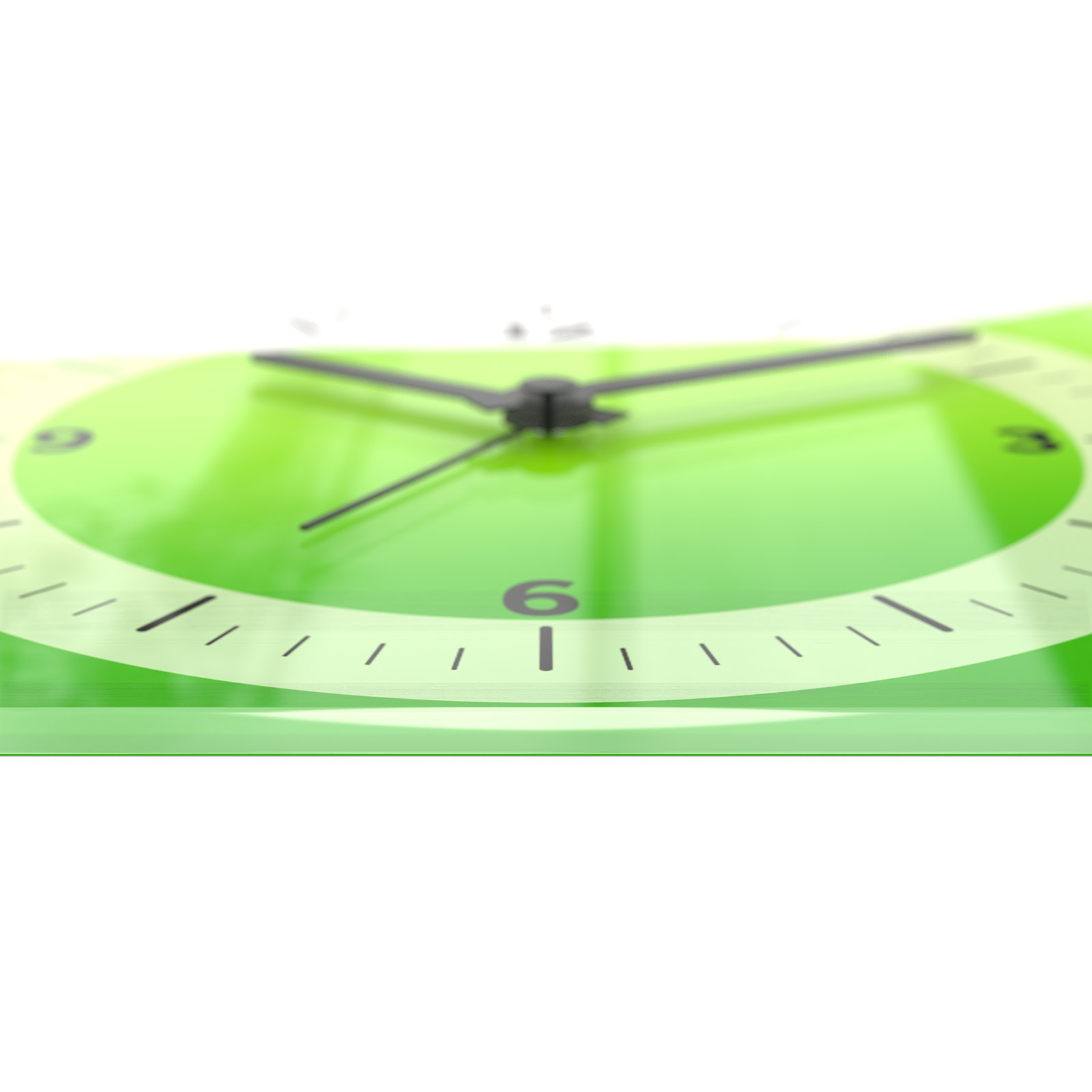 Acrylic glass alarm clock: high-gloss finish, polished edges, exclusive depth effect