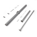 Side awning, freestanding in silver gray, scope of delivery