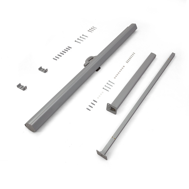 Side awning, freestanding in silver gray, scope of delivery