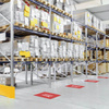 Stickers made of floor marking film for clear warehouse location labeling