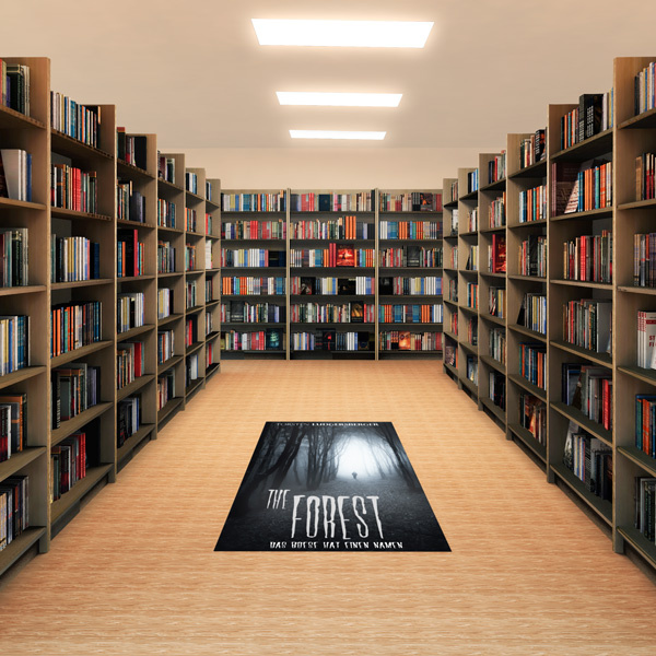 current new book releases, printed on floor film