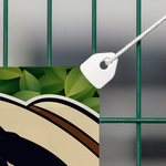PVC banner, corner with mini clamp eyelet and cord string
