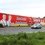 Advertising Tarpaulin, PVC Banner as XXL Company Advertising