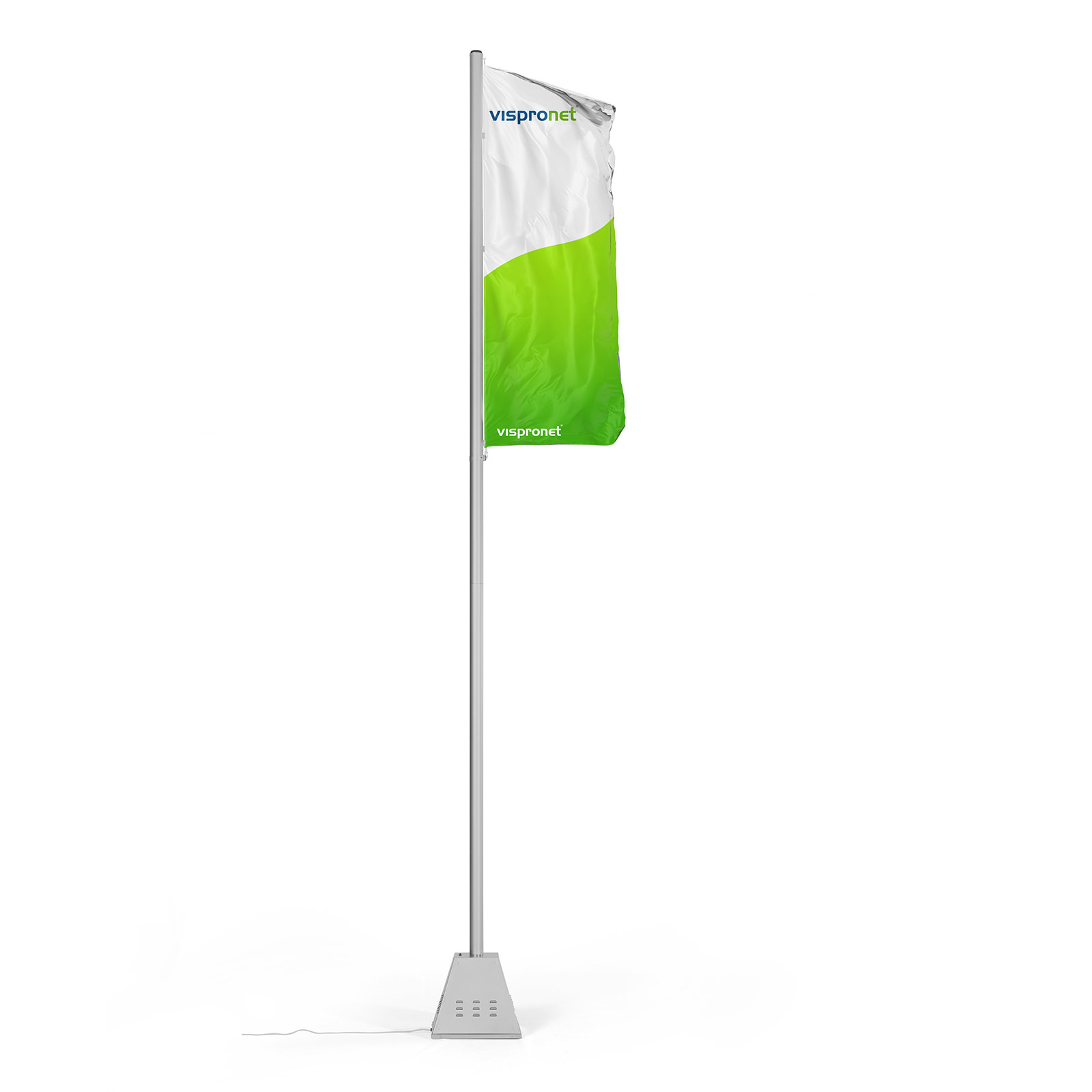 Feather flag with blower pole