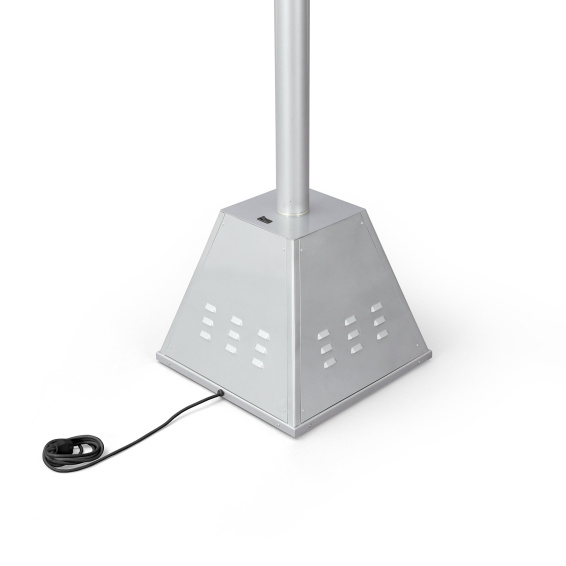 Wind pole, base with power connection cable