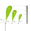 Size comparison Bowflag® Basic with vertical Bowflag® holder
