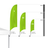 Size comparison Bowflag® Basic with vertical Bowflag® holder