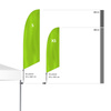 Size comparison Bowflag® Basic with vertical Bowflag® holder