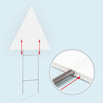 Plate with vertically oriented H-ribs for stand attachment