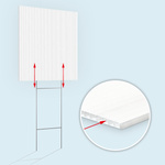 Plate with vertically oriented H-ribs for stand attachment