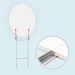 Plate with vertically oriented H-ribs for mounting the stand