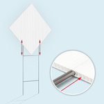 Plate with vertically oriented H-ribs for stand attachment