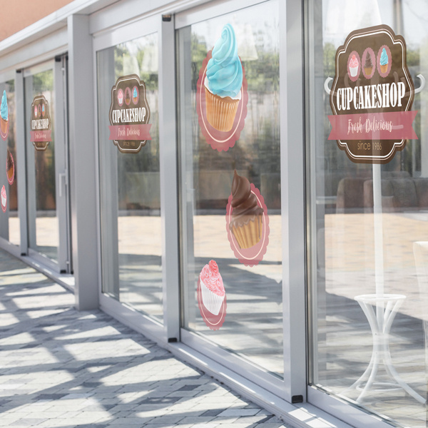 Adhesive Films Behind Glass in Custom Shapes: Effective Window Display Decoration and Self-Promotion