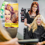Advertising on adhesive films - placed on the mirror, always within the customers' field of vision
