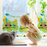 Transparent stickers as creative window decoration