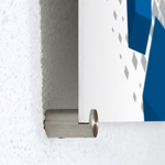 Rigid foam board with stainless steel spacer clips