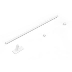 Flag holder 75°, with white ball finial