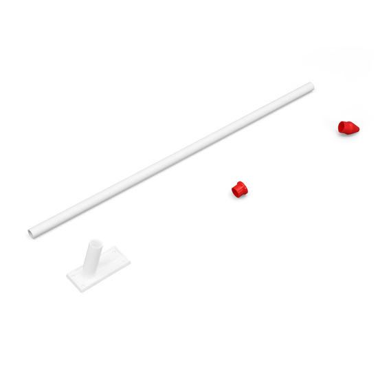 Flag holder 75°, with red tip