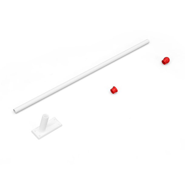 Flag holder 75°, with red end cap ball