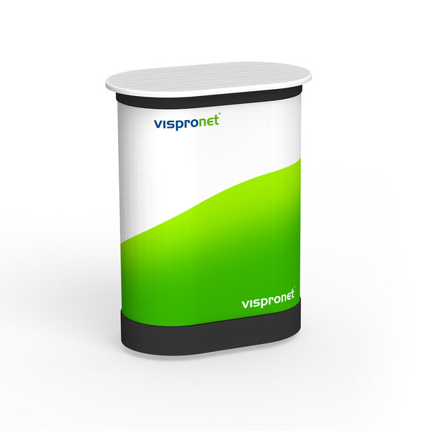 Hardcase trolley including white counter panel and printed component