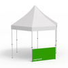 Folding Pavilion Select Hexagon, example with 1 half-height wall 2 m