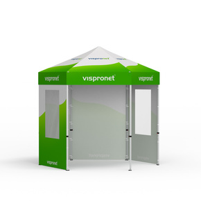 Pop up tent Select Hexagon 3 m, 4 walls with print