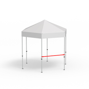 Crossbar for half-height walls, corner, length 1,5 m 