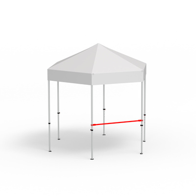 Crossbar for half-height walls, corner, length 1,5 m 