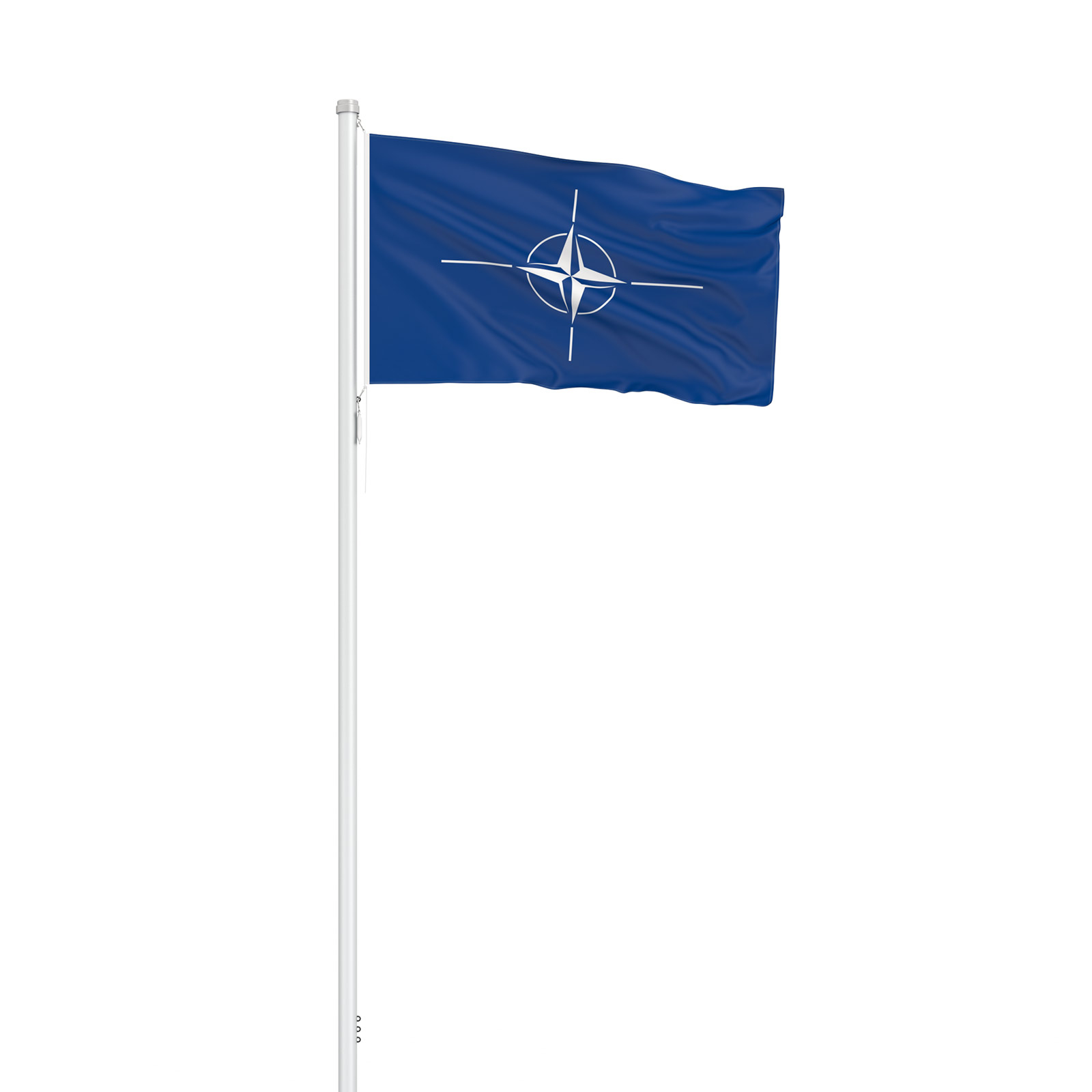 Custom Flags: Flag in Landscape Format with Cord, NATO