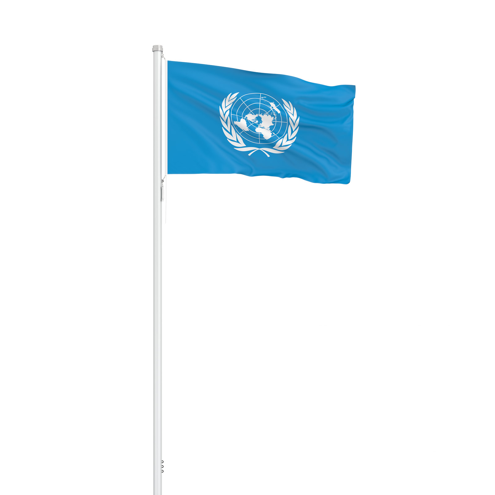 Custom Flags: Flag in Landscape Format with Cord, UN