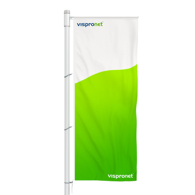 Flags in portrait format with sleeve for banner arm