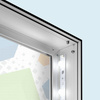 Detail: Display Wand Q-Frame® LED upper corner