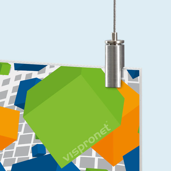 Hollow-wall panel type H, panel thickness 4 mm, with stainless steel ceiling bracket