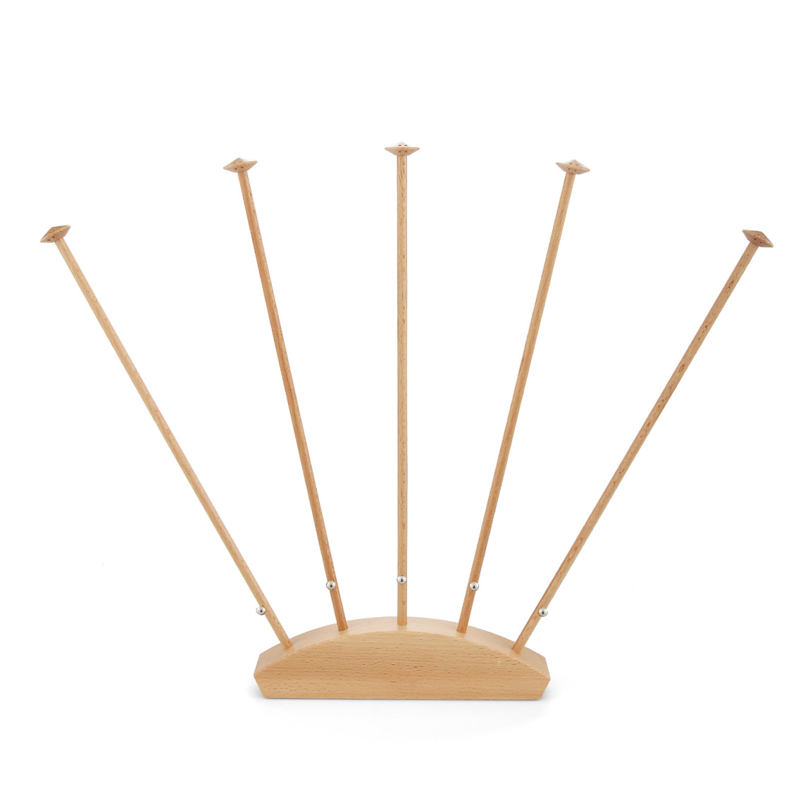 Wooden table flag stand, 5-slot