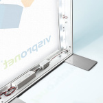 Hidden power supply unit mounted in the frame, frame incl. cable feedthrough