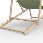 Deck chair, 3-position height adjustable, detail: plastic safety latch