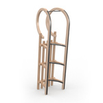 Horn sledge Classic, two-seater, rear view