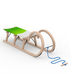 Classic Horn Sled, Two-Seater, with Blue Tow Rope (Optional Accessory)