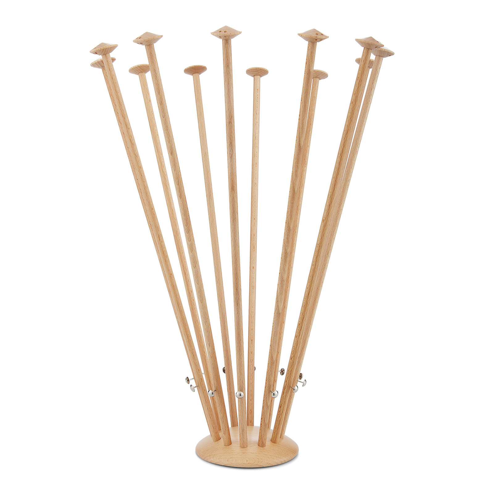 Wooden table flag stand, 12-slot